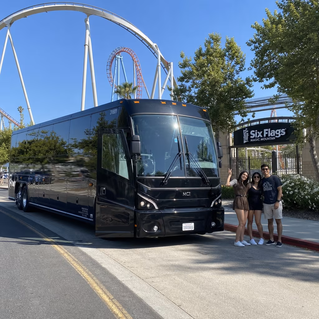 Rent a Bus to Six Flags Magic Mountain