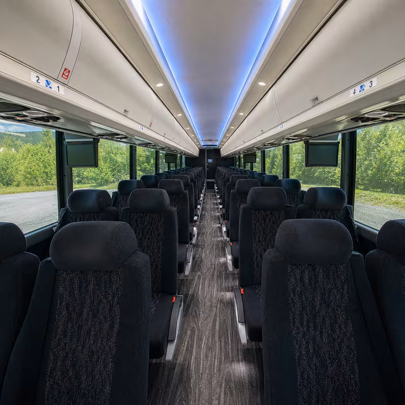 40-56 Passenger Charter Bus Interior