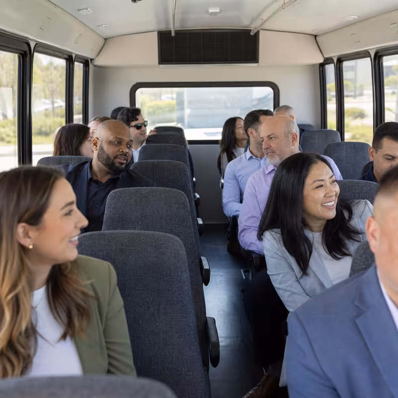 Black Mercedes Sprinter van staged for an Santa Clarita Corporate Transportation group