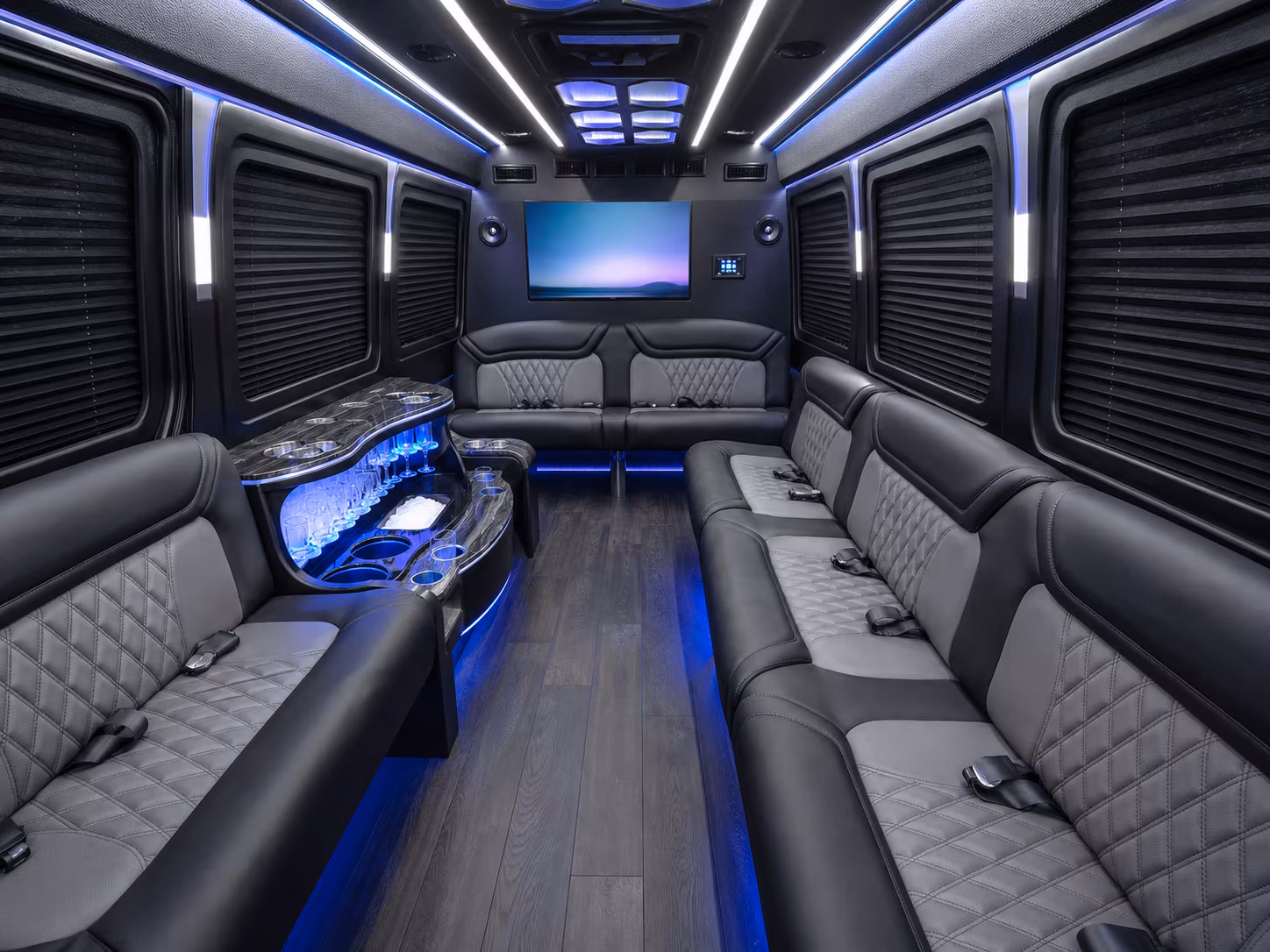 Santa Clarita Airport Shuttle & Transportation party bus exterior