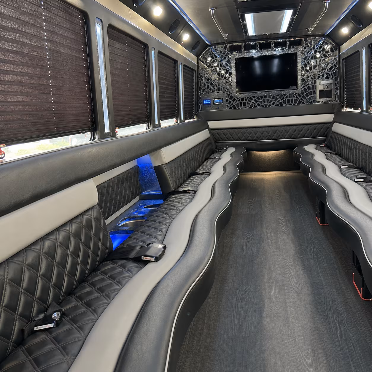 Santa Clarita Bachelor & Bachelorette Transportation party bus exterior