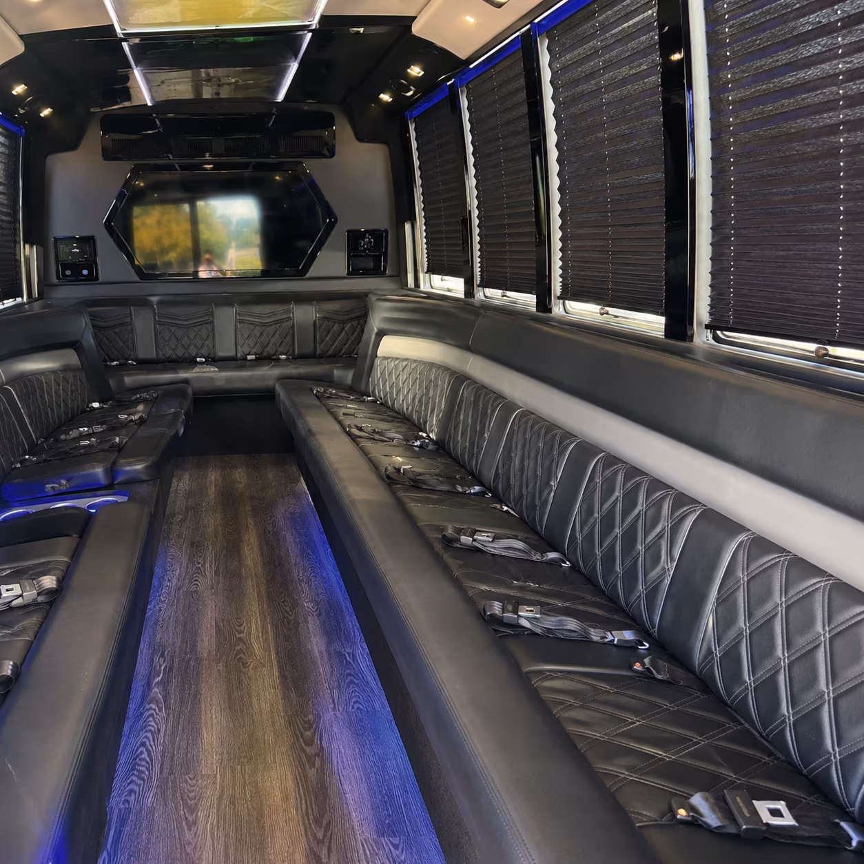 Santa Clarita Bachelor & Bachelorette Transportation onboard seating