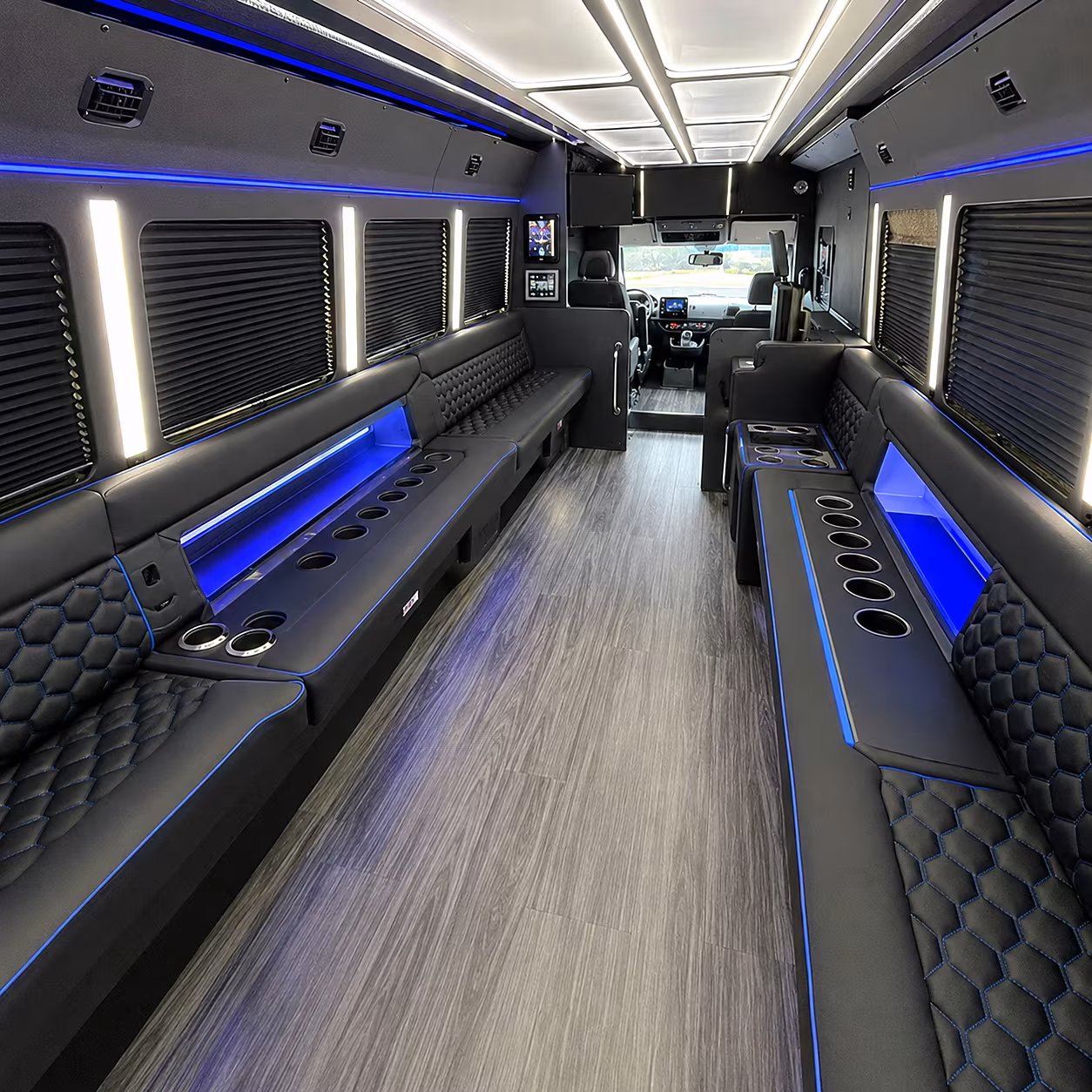 Santa Clarita Bachelor & Bachelorette Transportation party bus interior