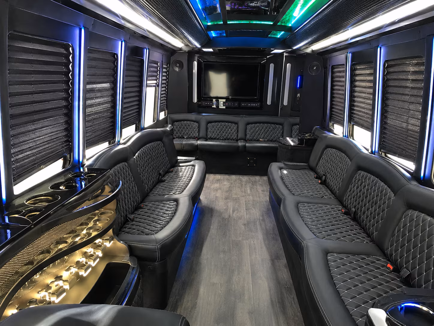 Santa Clarita Private Event Transportation party bus exterior