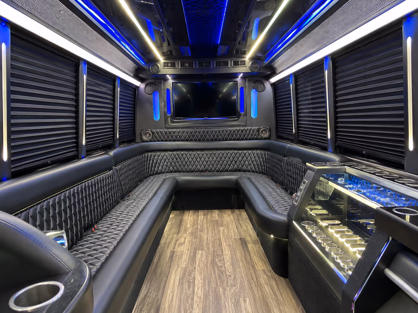 Santa Clarita Private Event Transportation party bus exterior