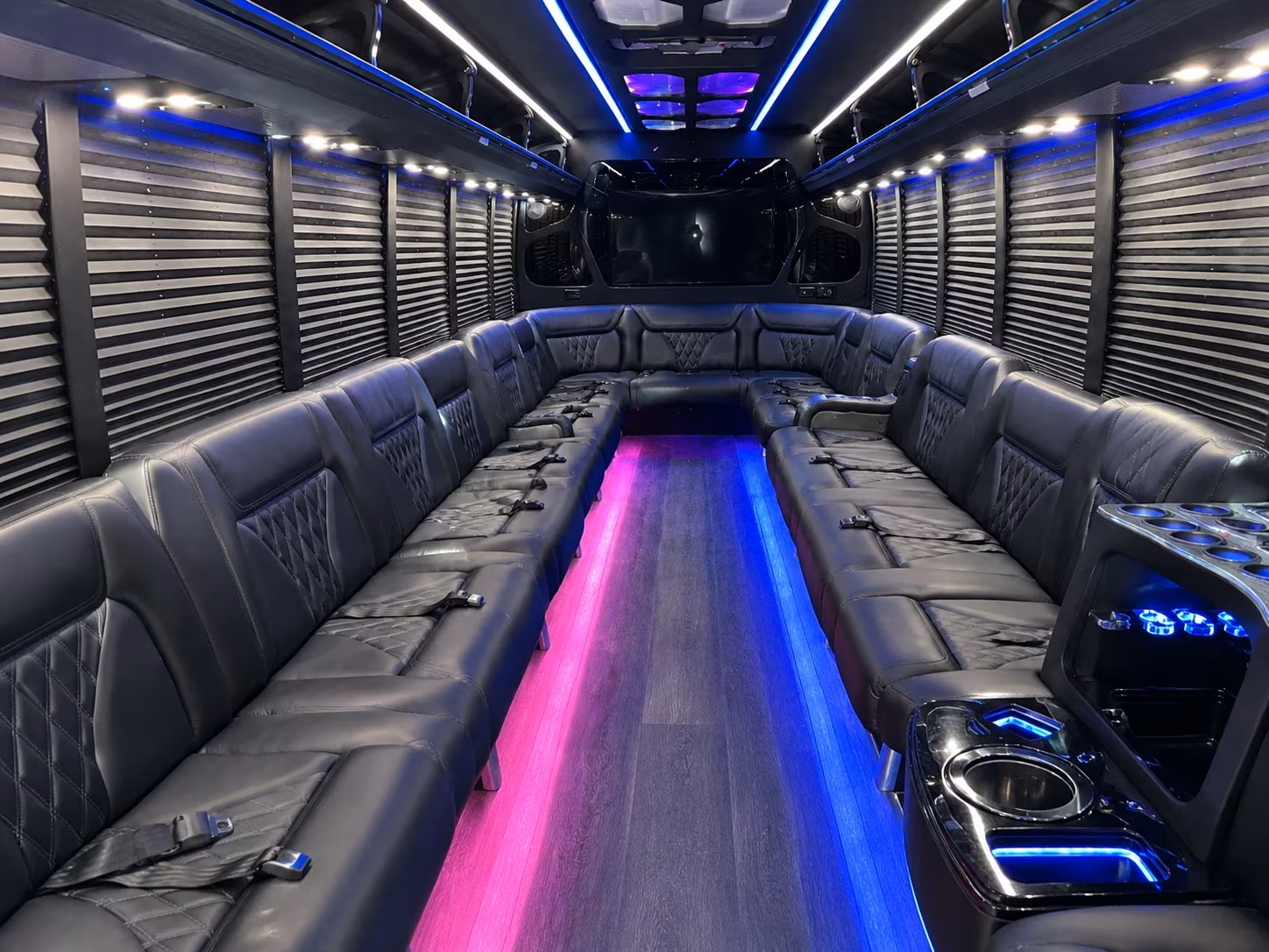 Santa Clarita Private Event Transportation onboard seating