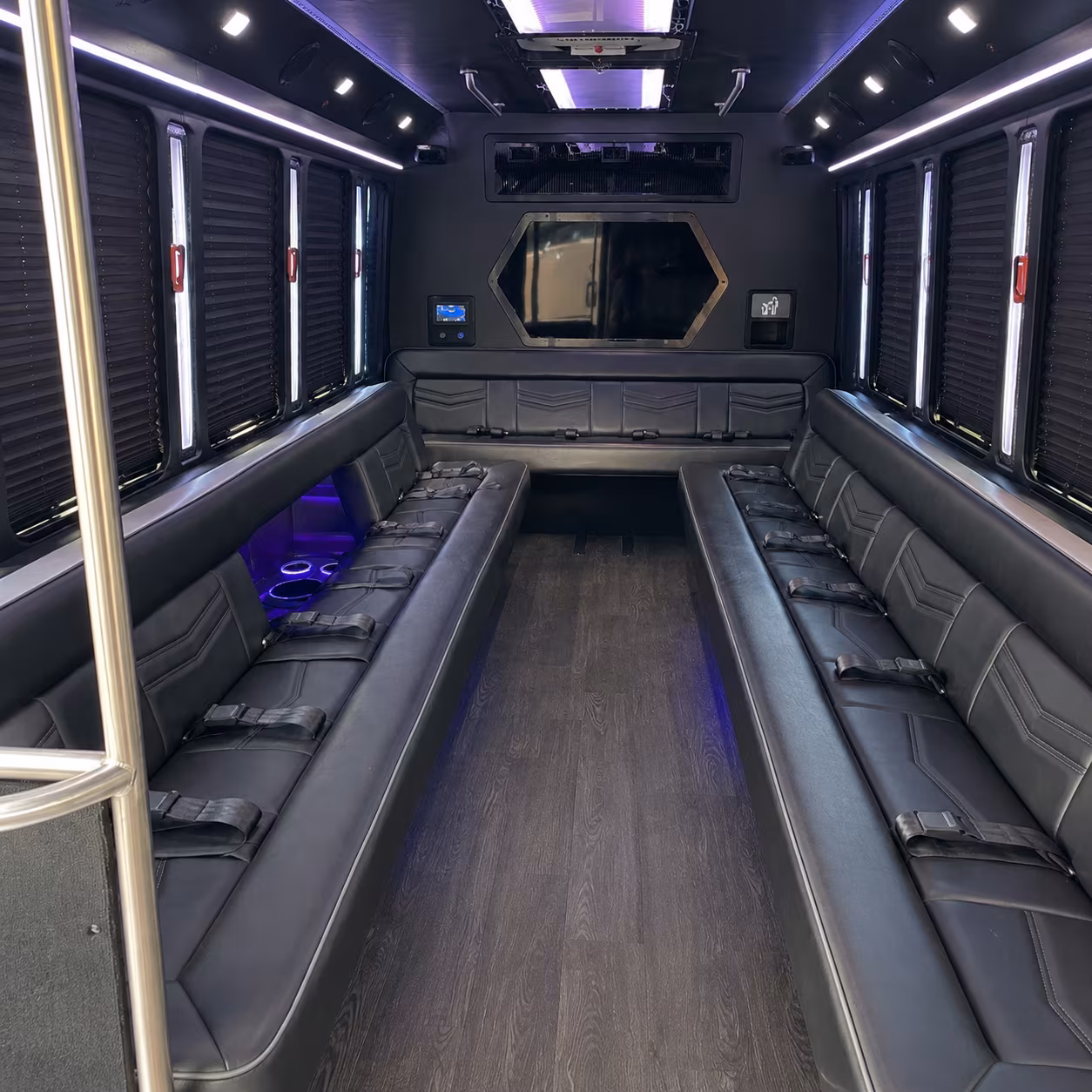 Santa Clarita Private Event Transportation party bus interior