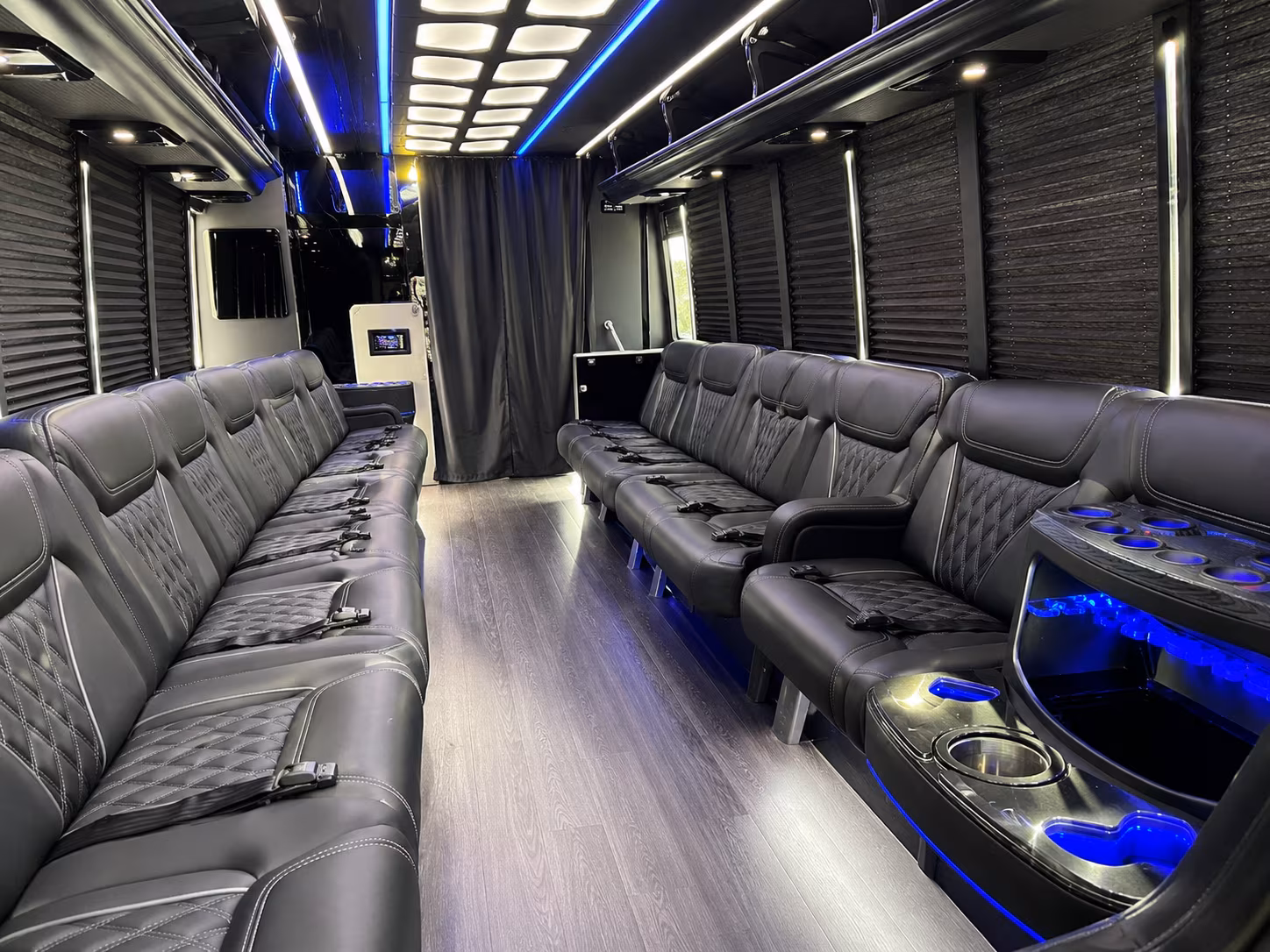 Santa Clarita Sporting Event Transportation party bus exterior