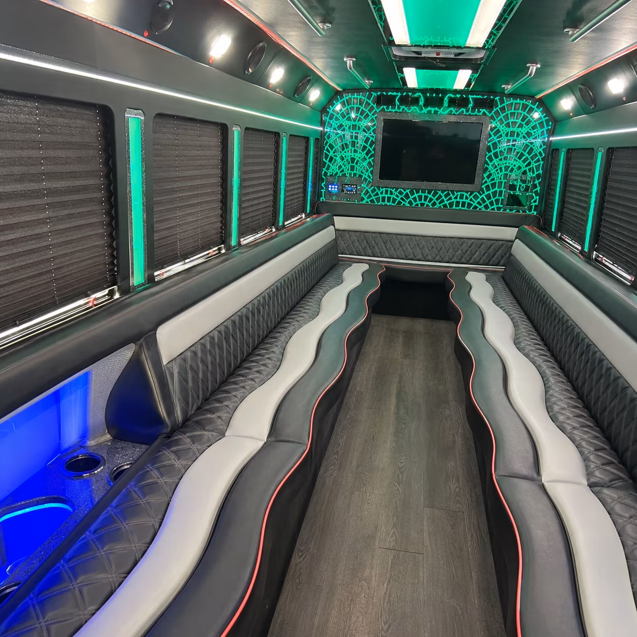 Santa Clarita Wedding Transportation party bus exterior