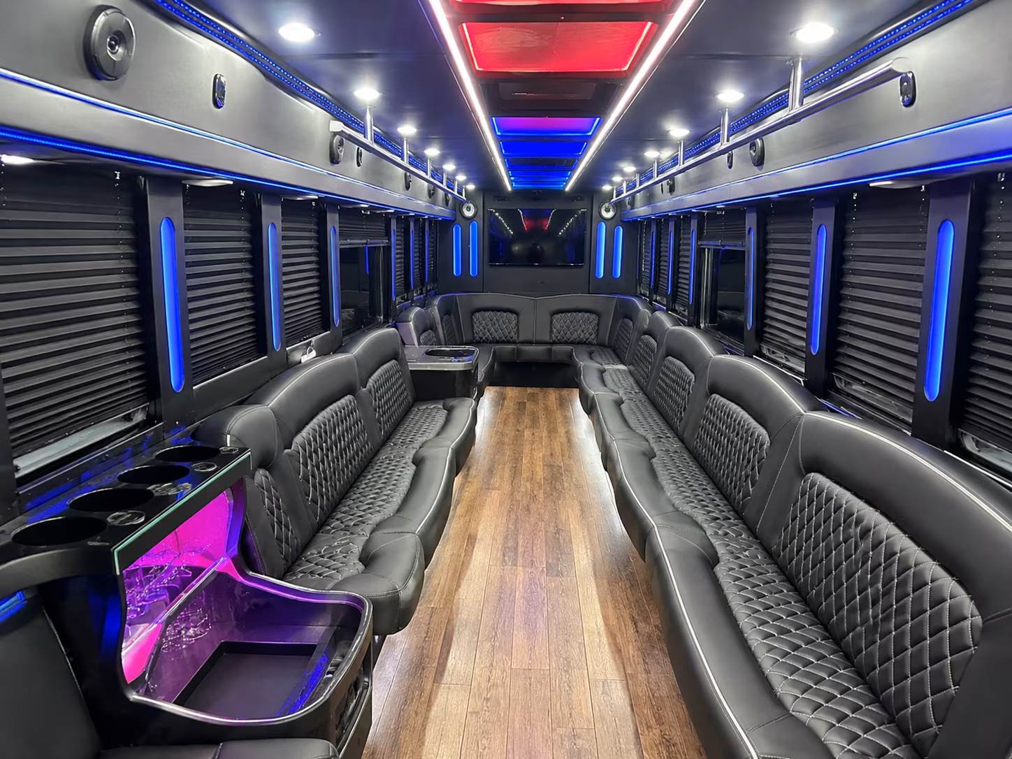 Santa Clarita Wedding Transportation party bus exterior