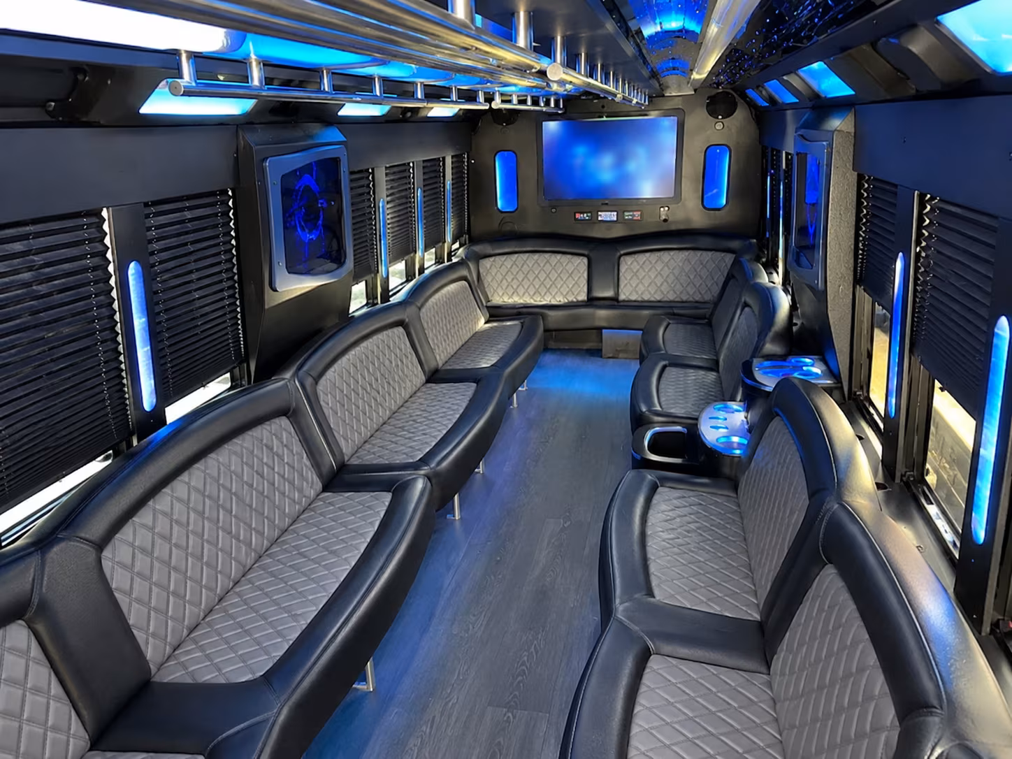 Santa Clarita Wedding Transportation party bus exterior