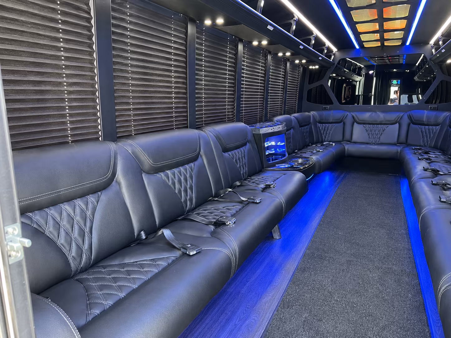 Santa Clarita Wedding Transportation party bus interior