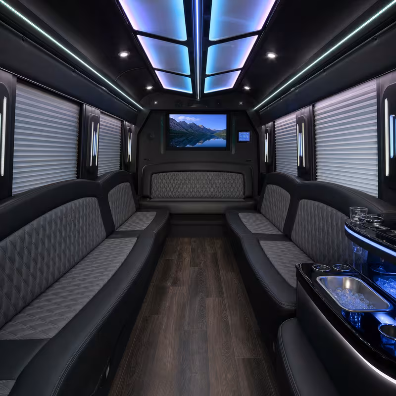 14 Passenger Sprinter Limo Interior