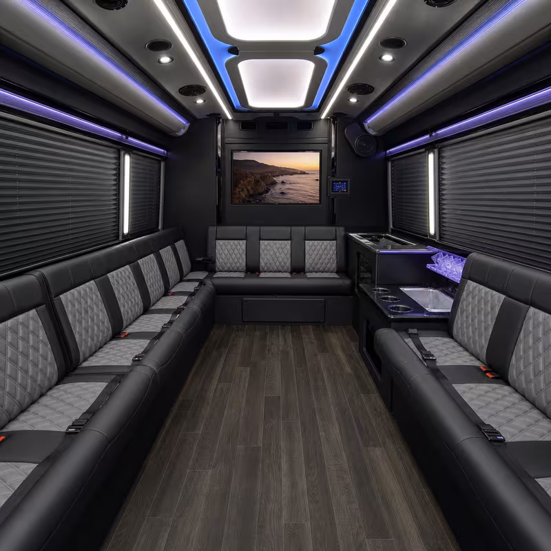 14 Passenger Sprinter Limo Interior